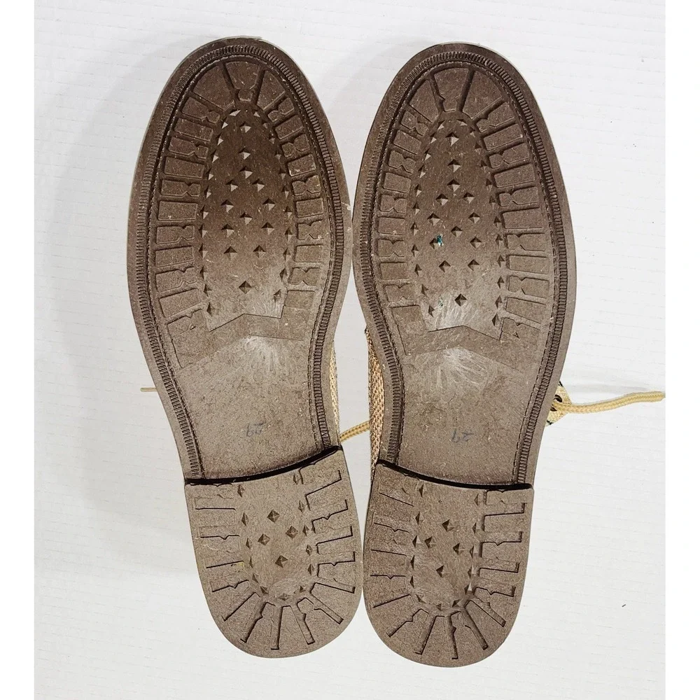 NWOB Weed Lace‎ Up Dress Shoes Men's 11.5 Jute Green Handmade 420 Vacation Humor